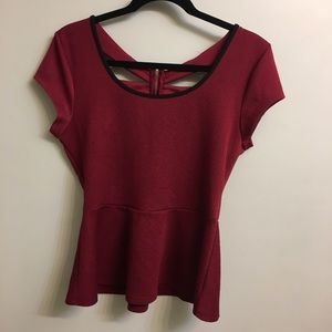 slight flare; strap detail in back